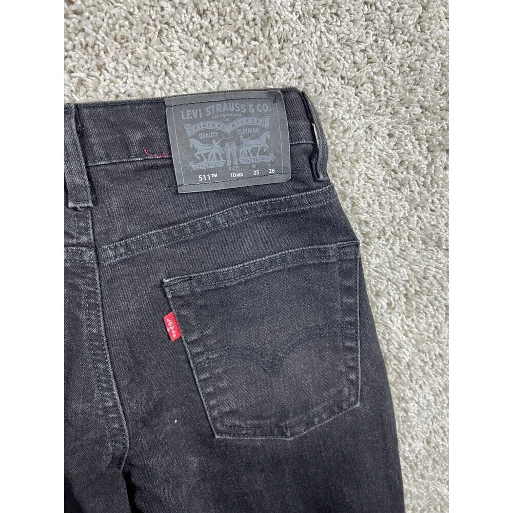 Levi's Men's 511 Slim Jeans,Low Rise Stretch Slim Fit Tapered Pants,Black 10reg